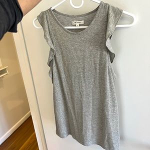 Darrell flutter sleeve shimmer tank